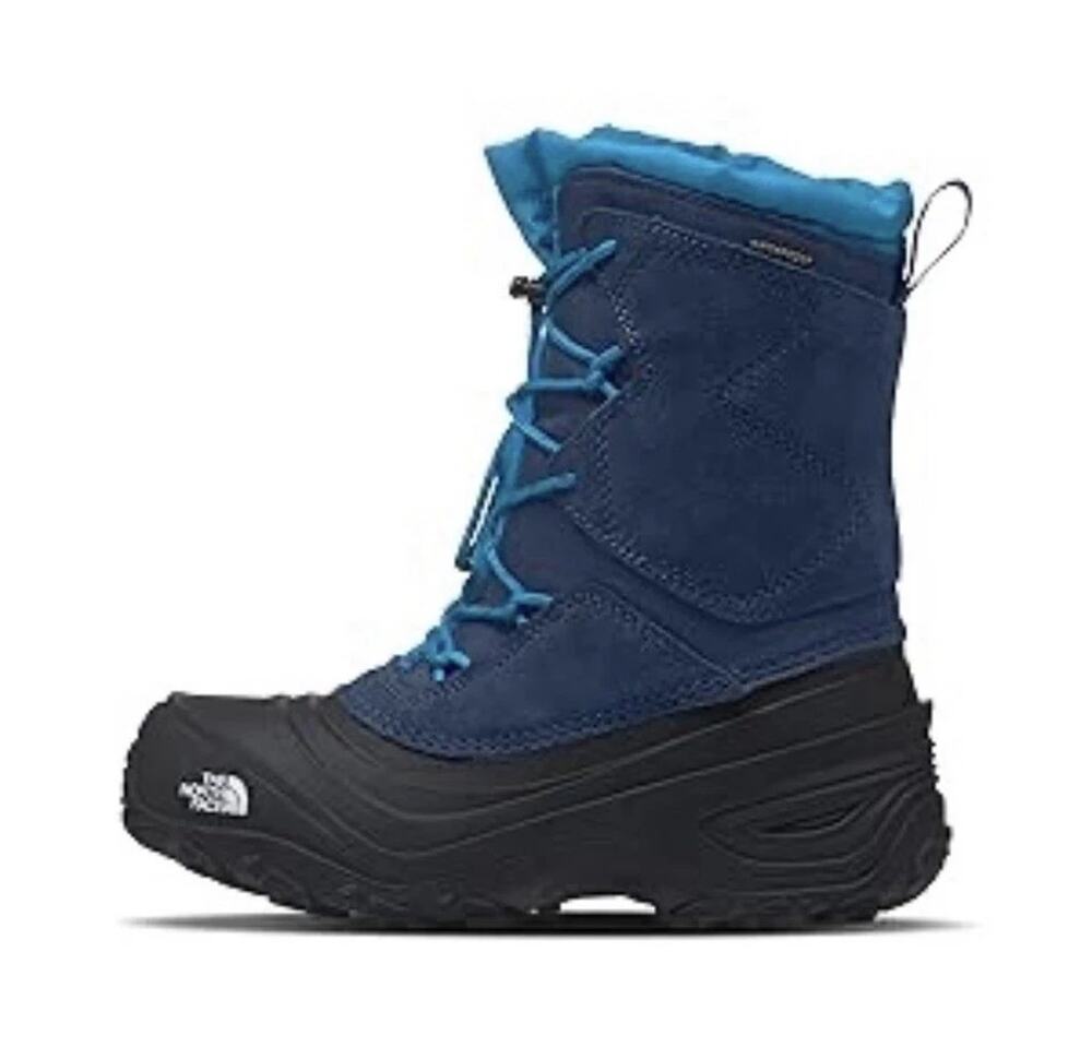 The North Face Alpenglow V Waterproof Snow Boots Kids Youth Size 13 Blue NEW